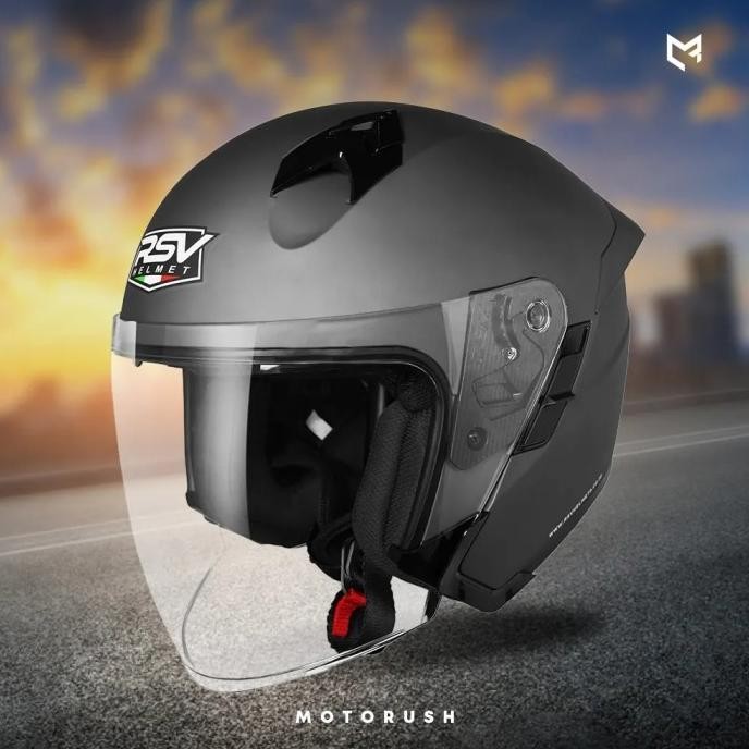 NEW HELM RSV SV300 CHARCOAL DOFF DOUBLE VISOR RSV HELMET SV300