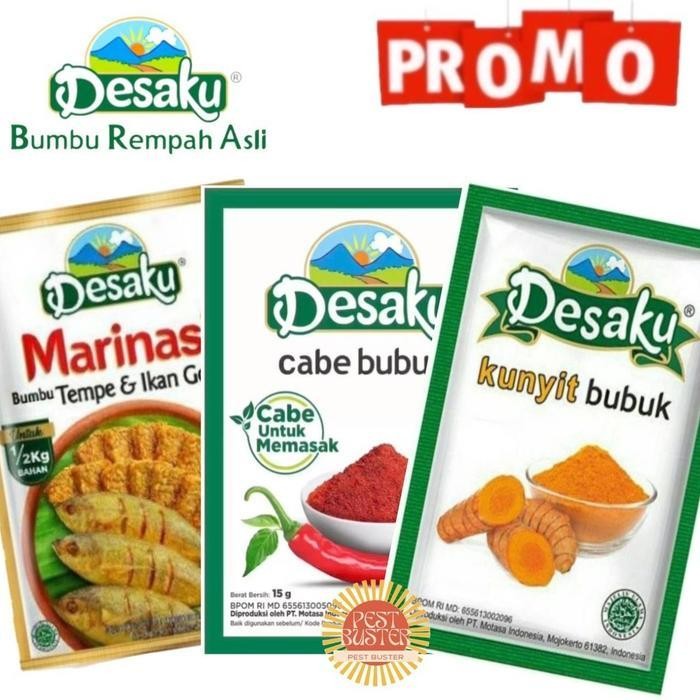 

Desaku Ketumbar Kunyit Cabe Ladaku Marinasi Bumbu Instan Sachet Bpom Halal Original