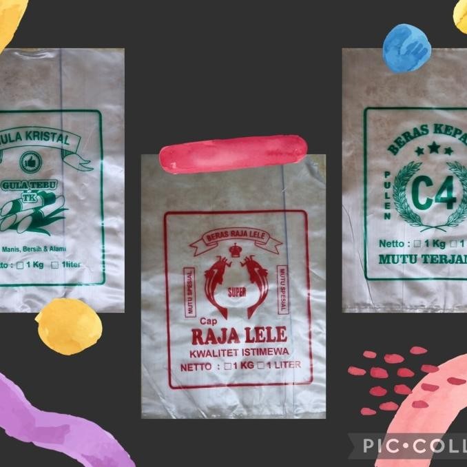 

langsung order saja] Plastik Beras 1 kg (1pak = 100 pc)