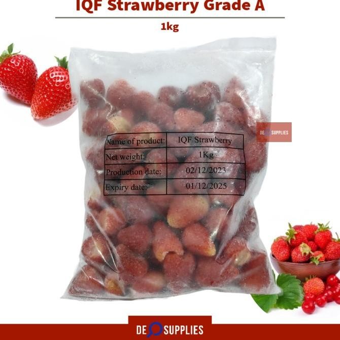 

Diskon! Strawberry Frozen IQF 1kg - Buah Stroberi Beku Strawberi Juice Grade A