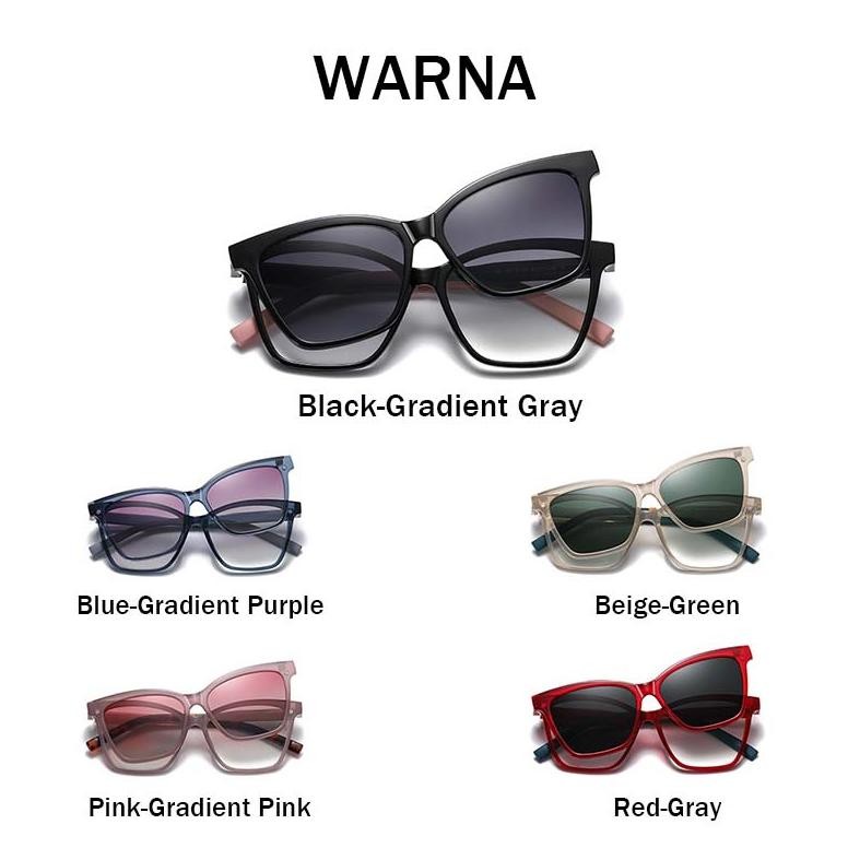 ready kacamata clip on minus anti radiasi blueray photocromic wanita pria cowok fashion elastik tr90