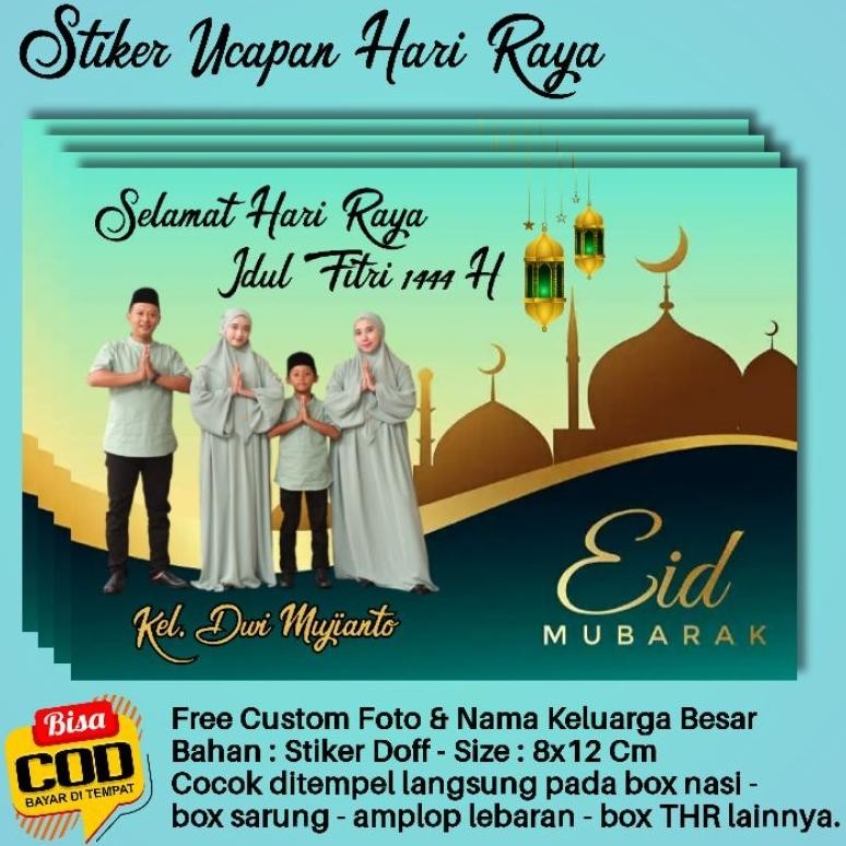 

Er-87 Sr-32 Stiker Hari Raya Idul Fitri - Custom Nama & Foto (Praktis Tempel Langsung) - Stiker Parcel Lebaran