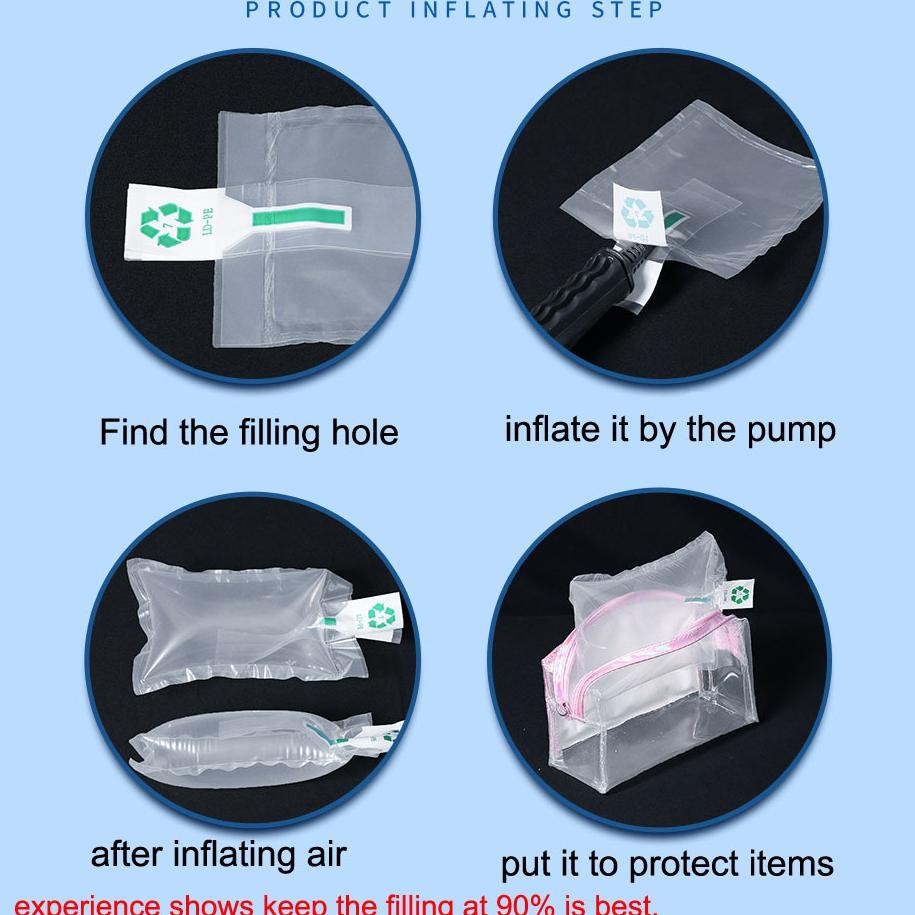 

BISACOD 100Pcs Air Bubble Bag/Plastik udara/Inflatable Buffer Bag Bubble Wrap vf-52