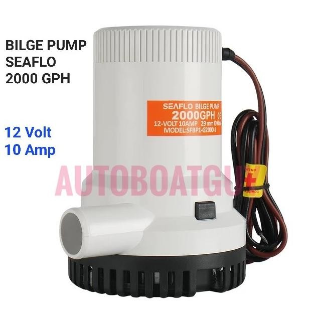 ```````] Bilge Pump SEAFLO 2000 GPH 12V (Pompa Celup Kapal 2000GPH)