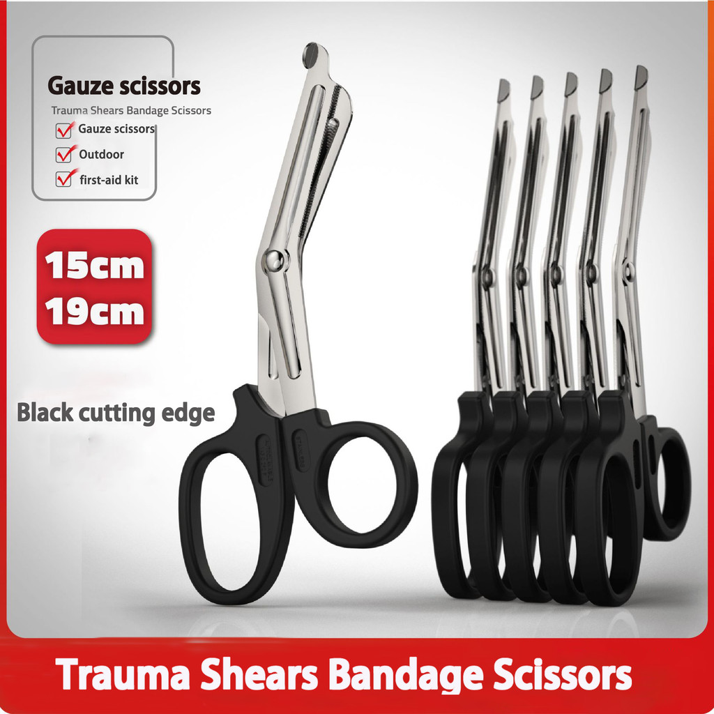 

15/19cm Bertahan Hidup Penyelamatan Gunting Trauma Pemotong Kasa Pertolongan Pertama Darurat Geser P