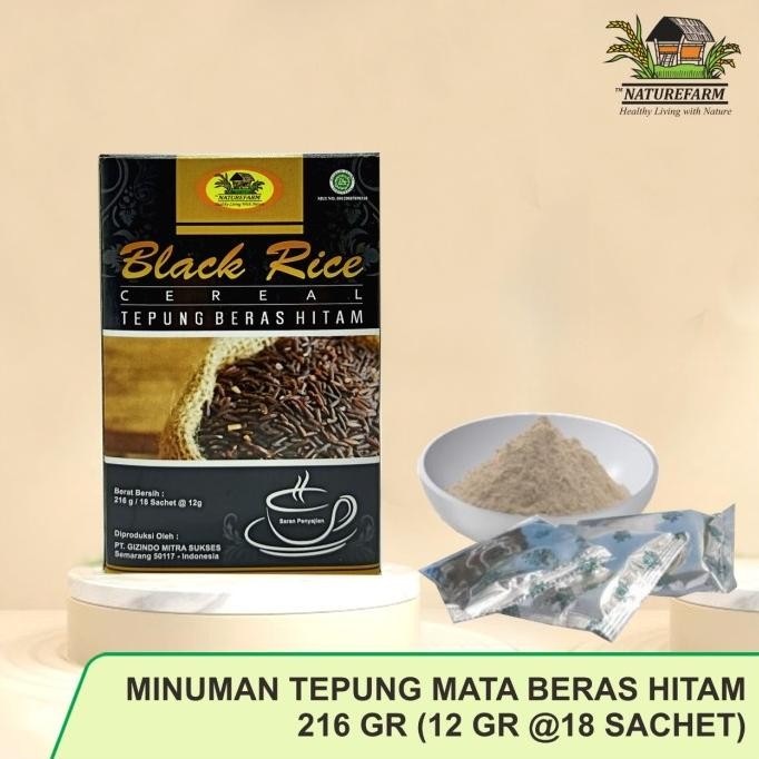 

Terlaris Minuman Tepung Beras Hitam Nature Farm (Naturefarm) 216 Gram