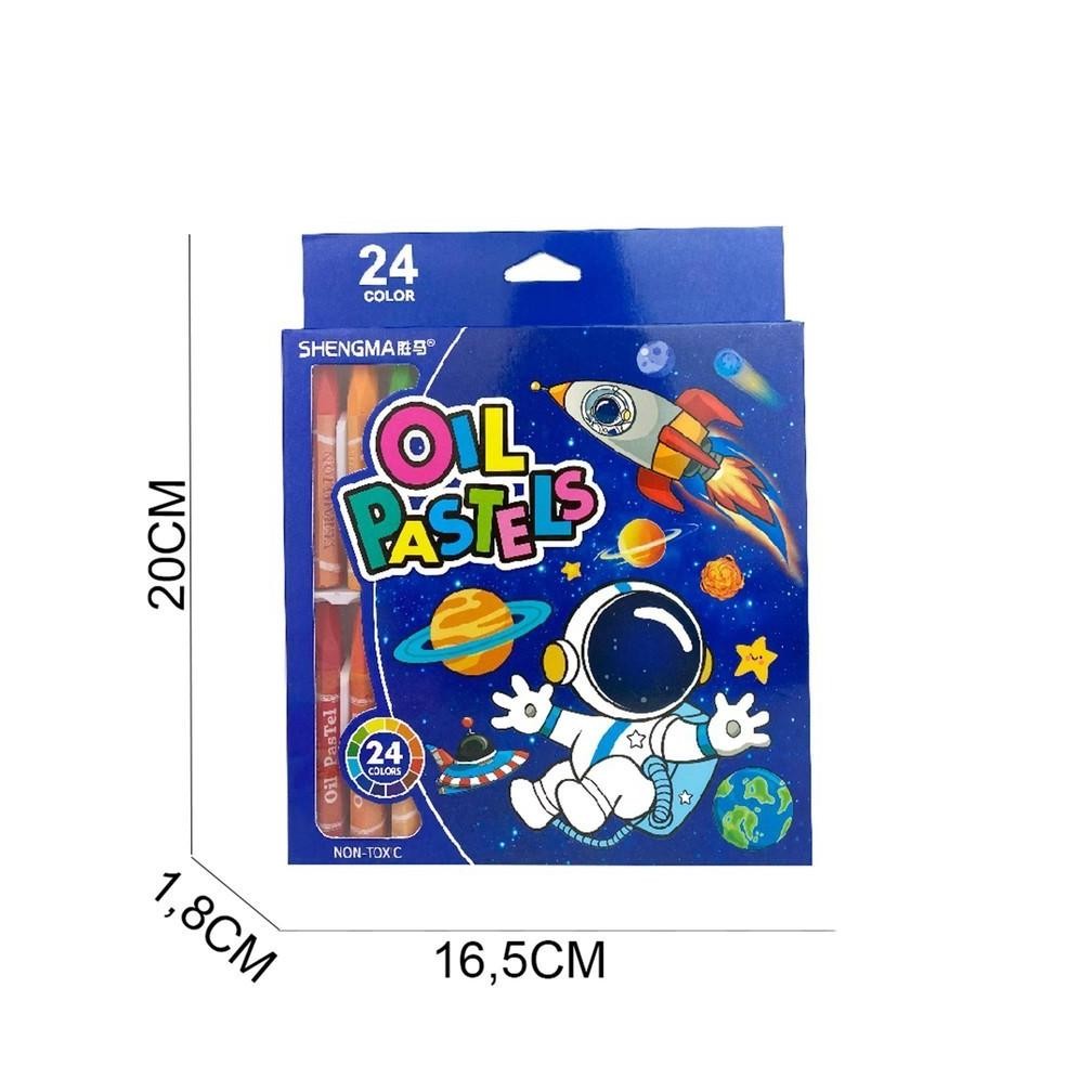 

T-56 Crayon Anak Mewarnai 24Pcs/ Krayon Anak Oils Pastels Animasi 660924 Original