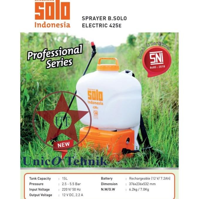 Sprayer Solo 425E Elektrik 15 Liter / Alat Semprot Hama Batrei New Stok