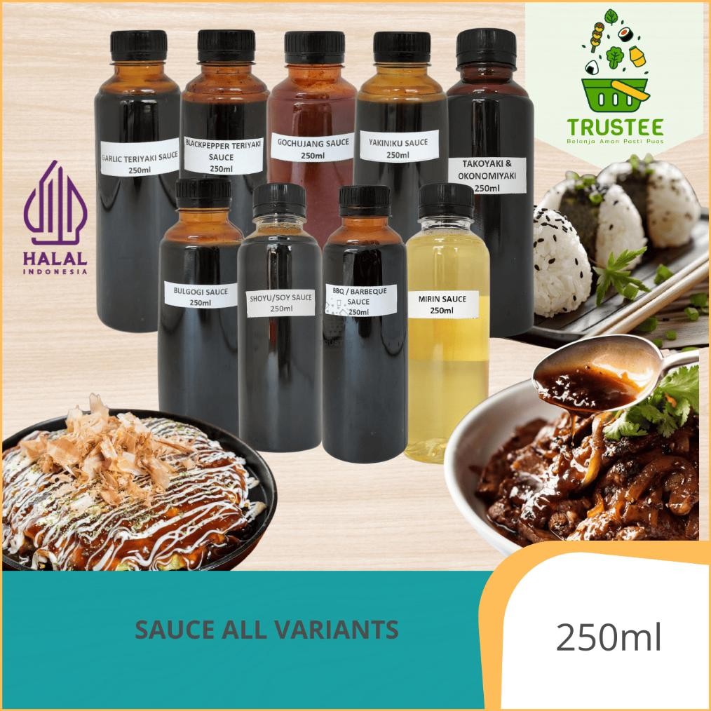 

er-56 dfg-88 SAUS BBQ GOCHUJANG BULGOGI GARLIC TERIYAKI BLACKPEPPER SOY SAUCE MIRIN YAKINIKU BPL 250ml Terlaris Sale