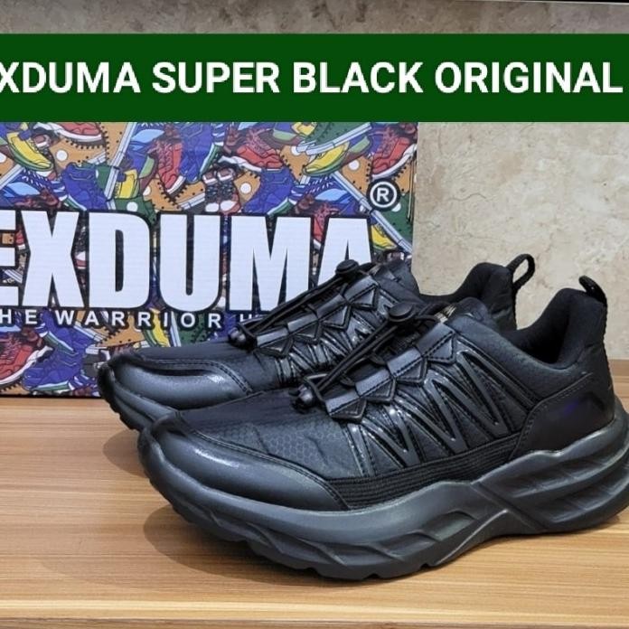Terlaris Sepatu Exduma Super Black Ori/Sepatu Exduma Taliputar