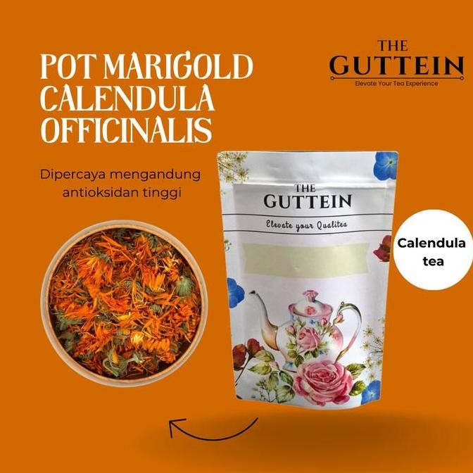 

[Guttein] Teh bunga Pot marigold | Calendula officinalis Herbal tea 50 Gram [PREMIUM]