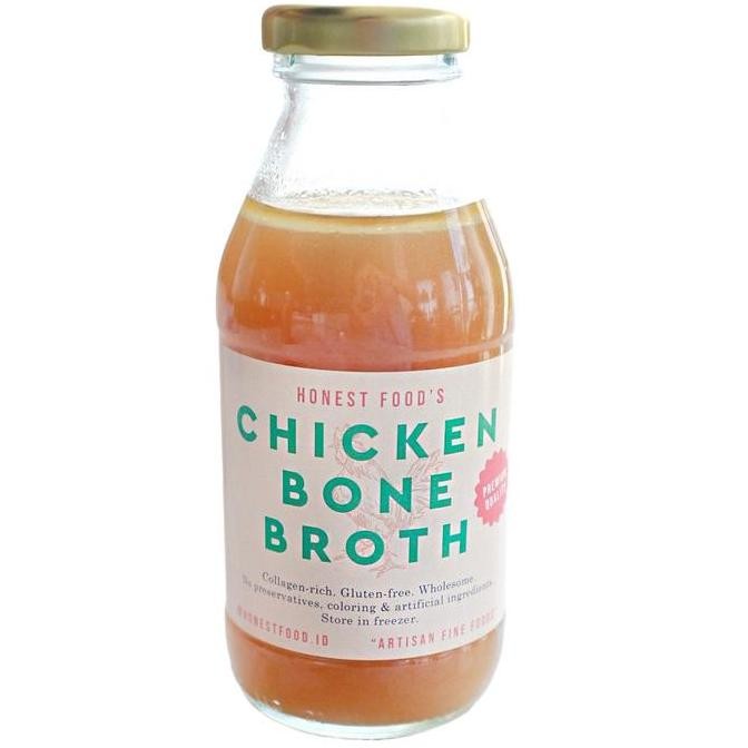 

Terbaru Chicken Bone Broth Honestfood (Kaldu Ayam Premium) - 1 botol kaldu ayam, MPASI, bahan masakan Soup bakso kuah, sup mie kuah, no Msg, no Instan, Bumbu masak Kari