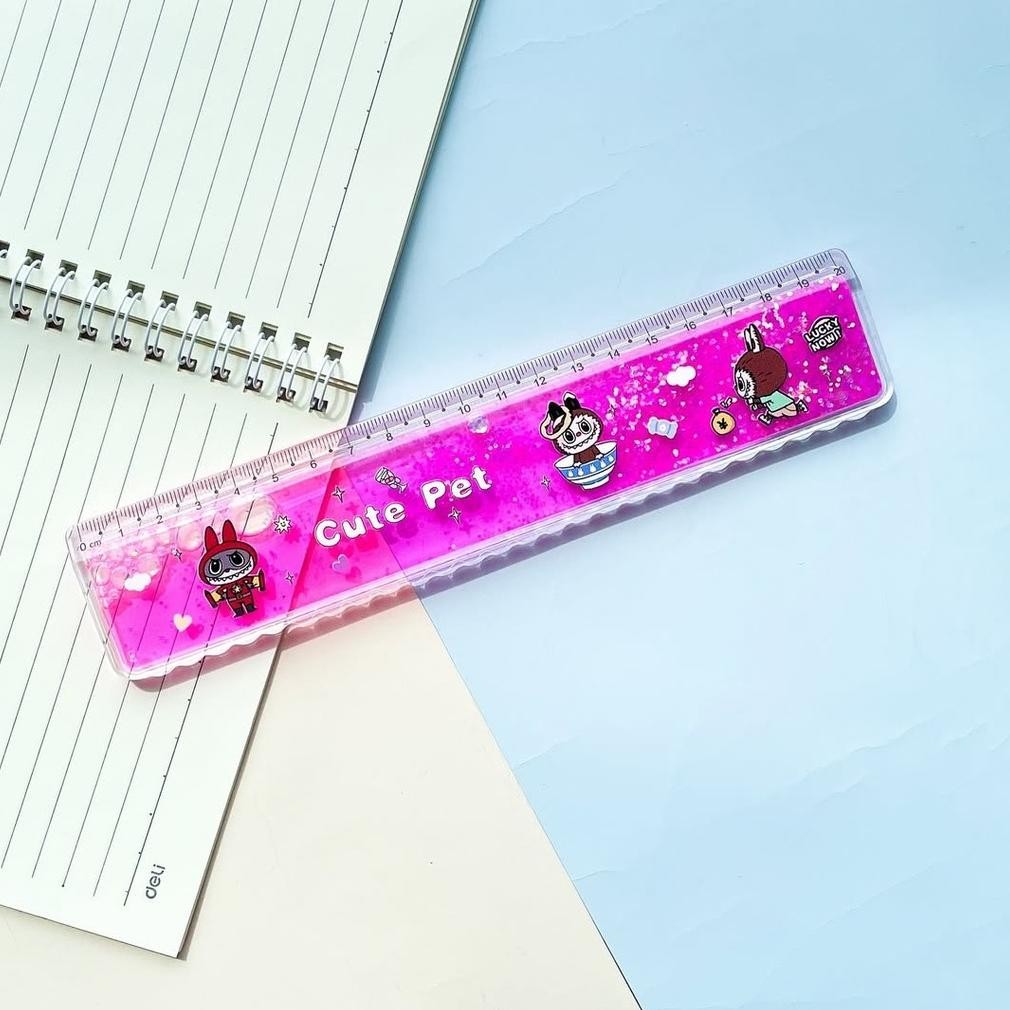 

GF21 g-24 Fancy Glitter Quicksand Ruler LABUBU No.200-10 - Penggaris Pasir 20cm Lucu Murah Sale Viral