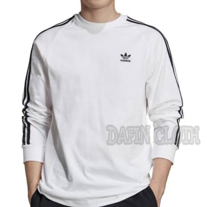 baru  Kaos Pria Baju Tshirt Lengan Panjang Long Strip Adidas Davs murah