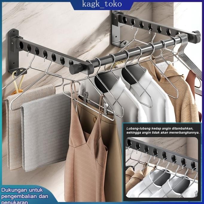 Terlaris Jemuran Baju Dinding Aluminium Minimalis Jemuran Lipat Gantung Paduan SALE