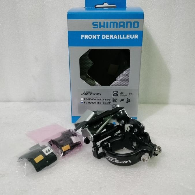 Original FD Shimano Acera M3000 3 speed Tarikan Atas Bawah | Front Derailleur