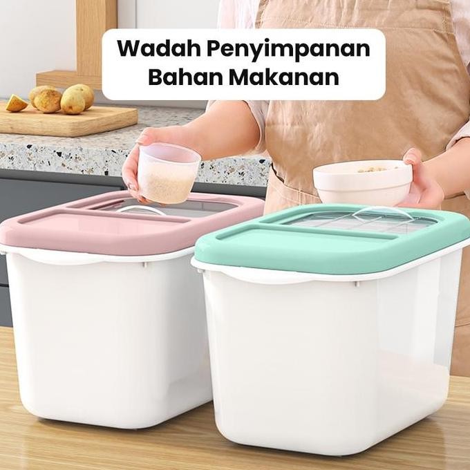 

Terlaris Starlight Tempat Beras 10Kg Kotak Penyimpanan Kacang Tepung Makanan Rice Box Storage Bisa Didorong Dengan Roda Hsb148