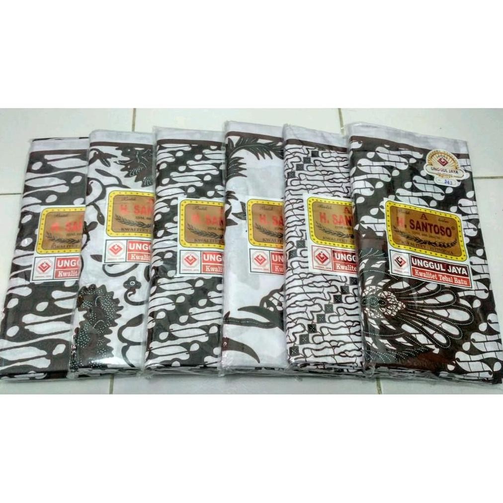 Kain Batik H Santoso A Putih Jarik Kawung Samping Kain Panjang Tapih Kebat Cod