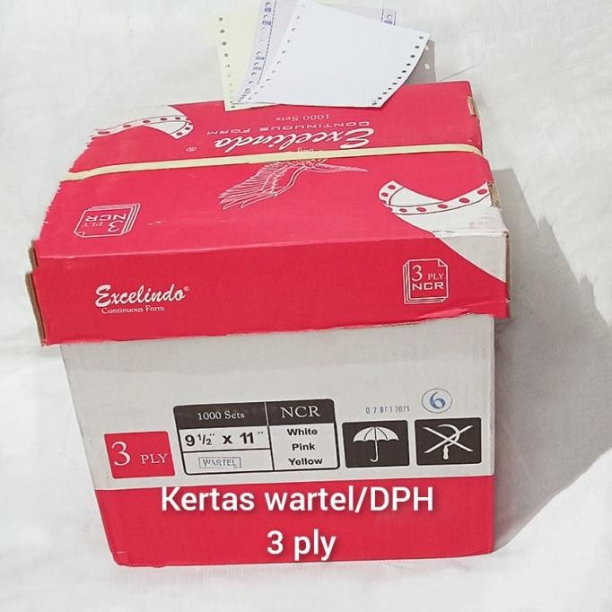 

TERLARIS - Kertas wartel 3ply duoble pin hole continuous form seperempat letter