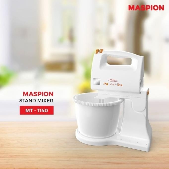 

Terlaris Maspion Stand Mixer Mt-1140 Pengaduk Adonan Telor Mt1140 Mix Kocokan