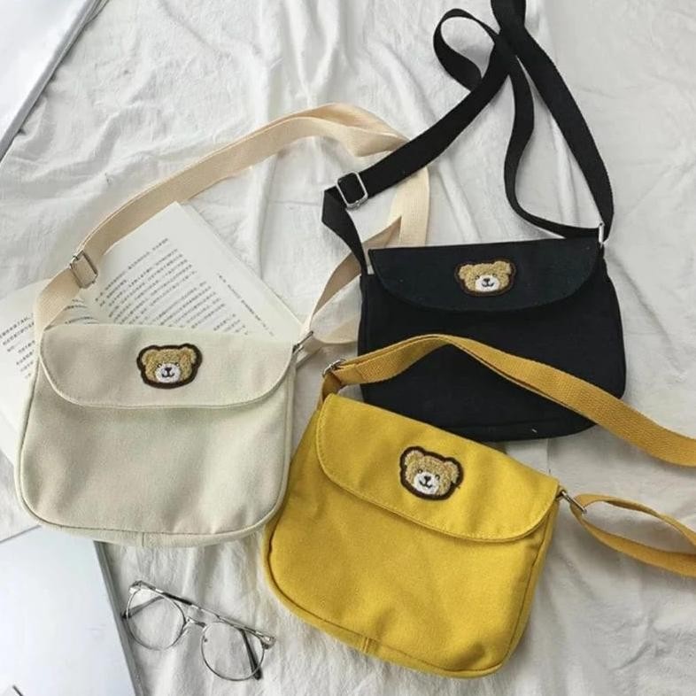 TWENTY BAG - TAS SELEMPANG ANAK WANITA PRIA TERBARU KEKINIAN SLING BAG BERUANG TEDY BEAR KOREA STYLE