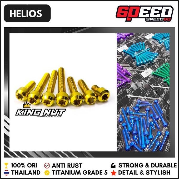 New Baut Titanium CVT Yamaha Fino 125 Mio M3 GR 5 King Nut