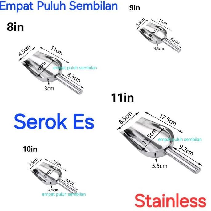 

Terlaris Sekop Serbaguna Stainless - Serok Es - Sendok Beras - Sendok Tepung