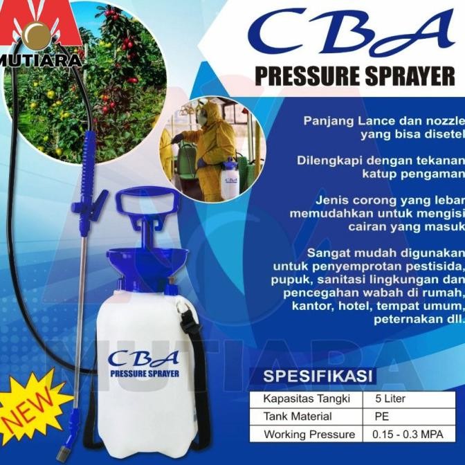 Pompa Semprot Hama Manual Alat Semproy Sprayer Cba 5 Liter New Stok