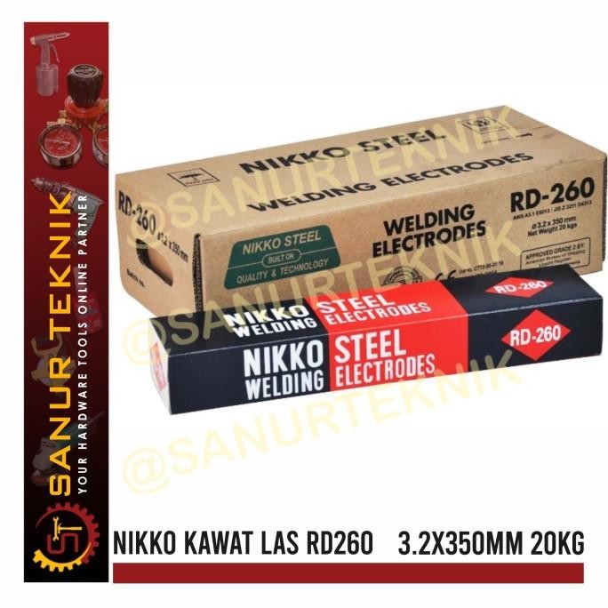 Nikko Steel Welding Electrode Kawat Las Rd 260 Rd260 3.2Mm 3.2 Mm 20Kg New Stok