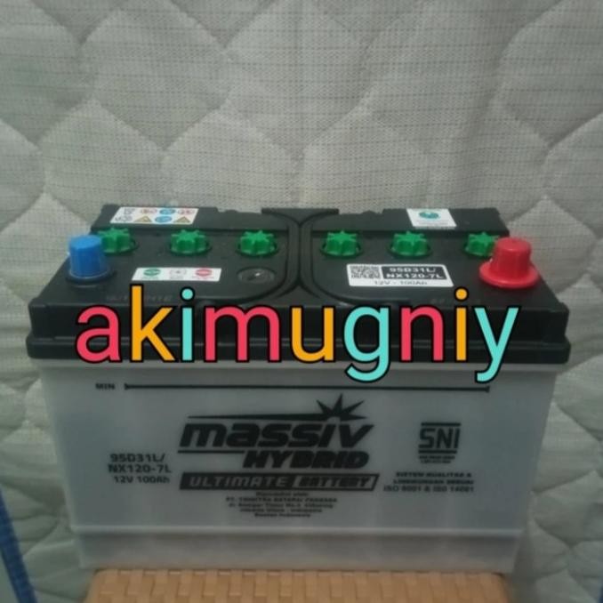 Promo Aki Mobil 95D31L Nx120-7L Hybrid 12V 100Ah Gs Incoe Amaron Gforce