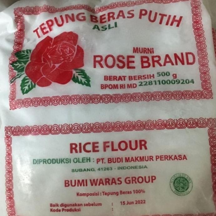 

Terlaris Tepung Beras Putih Rose 500Gr