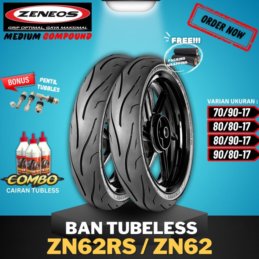 .[READY COD] BAN ZENEOS ZN62RS / ZN62 RING 17 ( 70/90-17 / 80/80-17 / 80/90-17 / 90/80-17) / BAN TUB
