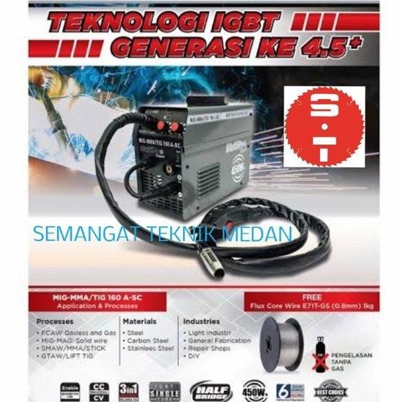Mesin Trafo Las 3 Fungsi Argon Mig Mma Tig 160 A-Sc Stainless Multipro New Stok