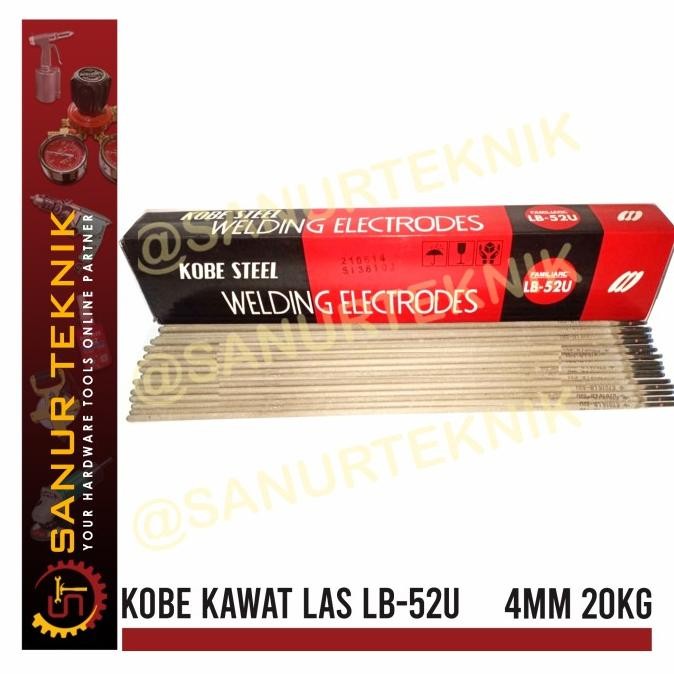 Kobe Steel Kawat Las Listrik Lb-52U Lb52U 4Mm 4 Mm 20Kg 20 Kg New Stok