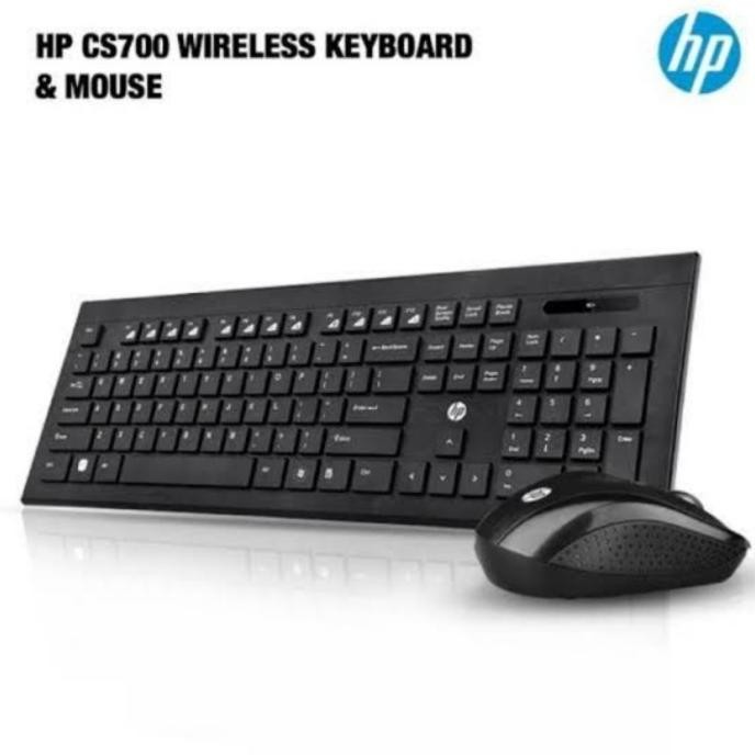 PAKET KEYBOARD WIRELESS + MOUSE WIRELESS COMBO SET HP CS700 Berkualitas