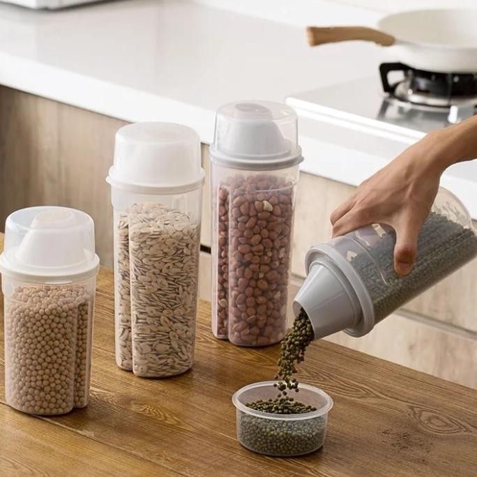 

Terlaris Dispenser Kontainer Container Peyimpanan Sereal Tepung Beras Pasta