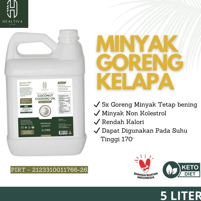 

EXP LAMA HEALTIVA MINYAK GORENG KELAPA MURNI 5 LITER | COOKING COCONUT OIL 5 L