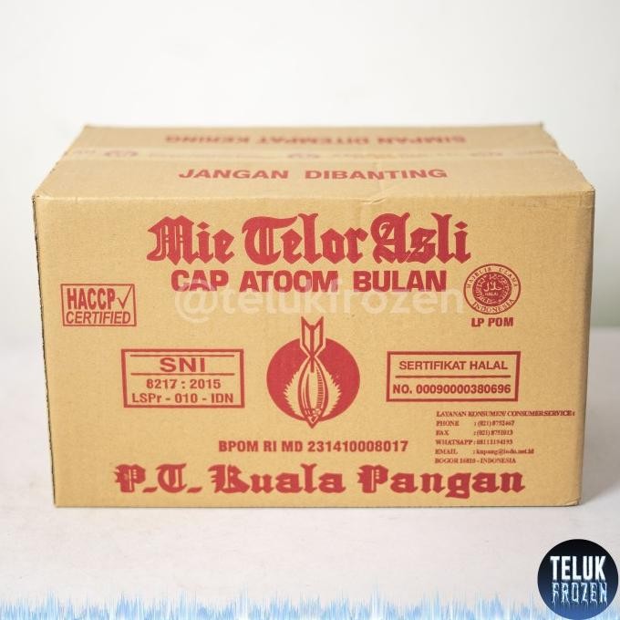 

Terlaris Mie Telor Asli Cap Atoom Bulan Mie Telur Atom 1 Dus 200Gr 200 Gram Bks