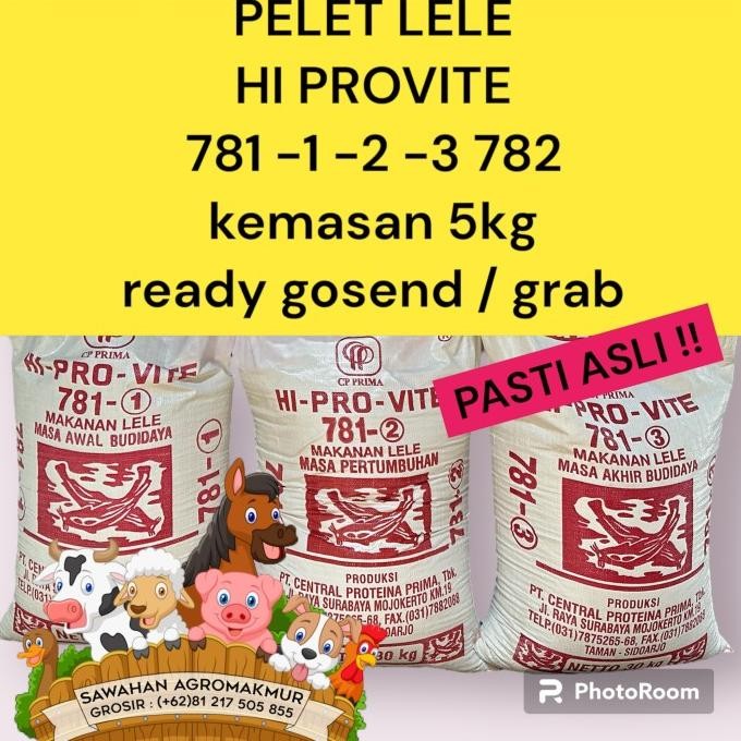 Terlaris Pelet Lele 781 -1 Pakan Ikan Lele 781-1 Repack 5Kg Hi Provite