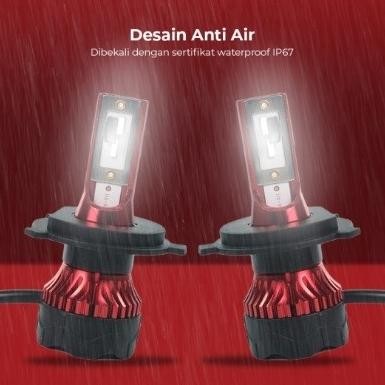GT LAMPU DEPAN MOBIL LED ZES HEADLIGHT 12000LM 55W H4 2PCS / LAMPU UTAMA MOBIL H11 2 BUAH / LAMPU MO