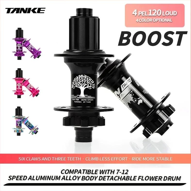 Tanke-Boost 12X148,15X110,Aluminum Bicycle Hub,32 Holes 120 Clicks 4Bearing Mtb Mountain Bike Disc B