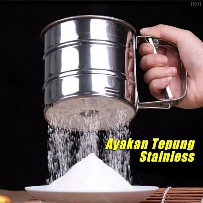

Terlaris Pengayak Gula Icing Saringan Tepung Beras Kawat Halus Stainless Steel