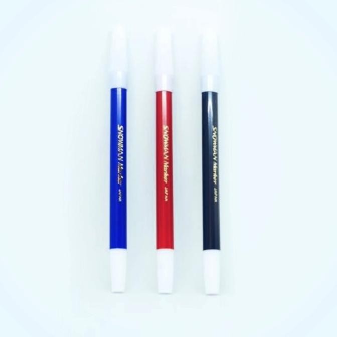

#####] Spidol Kecil Snowman Type Pencil Marker Warna Hitam Merah Biru 1Pcs