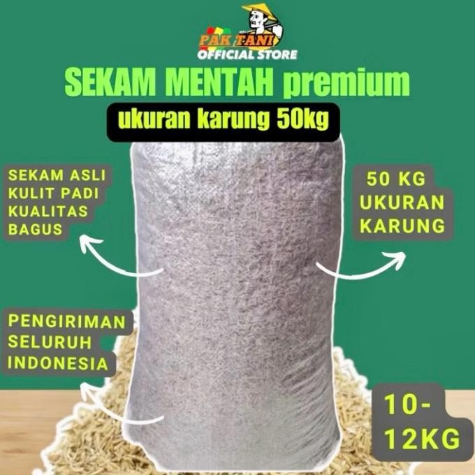 

Terlaris Sekam Mentah Premium 1 Karung Ukuran 50 Kg Media Tanam Sekam Mentah Kulit Padi Satu Karung