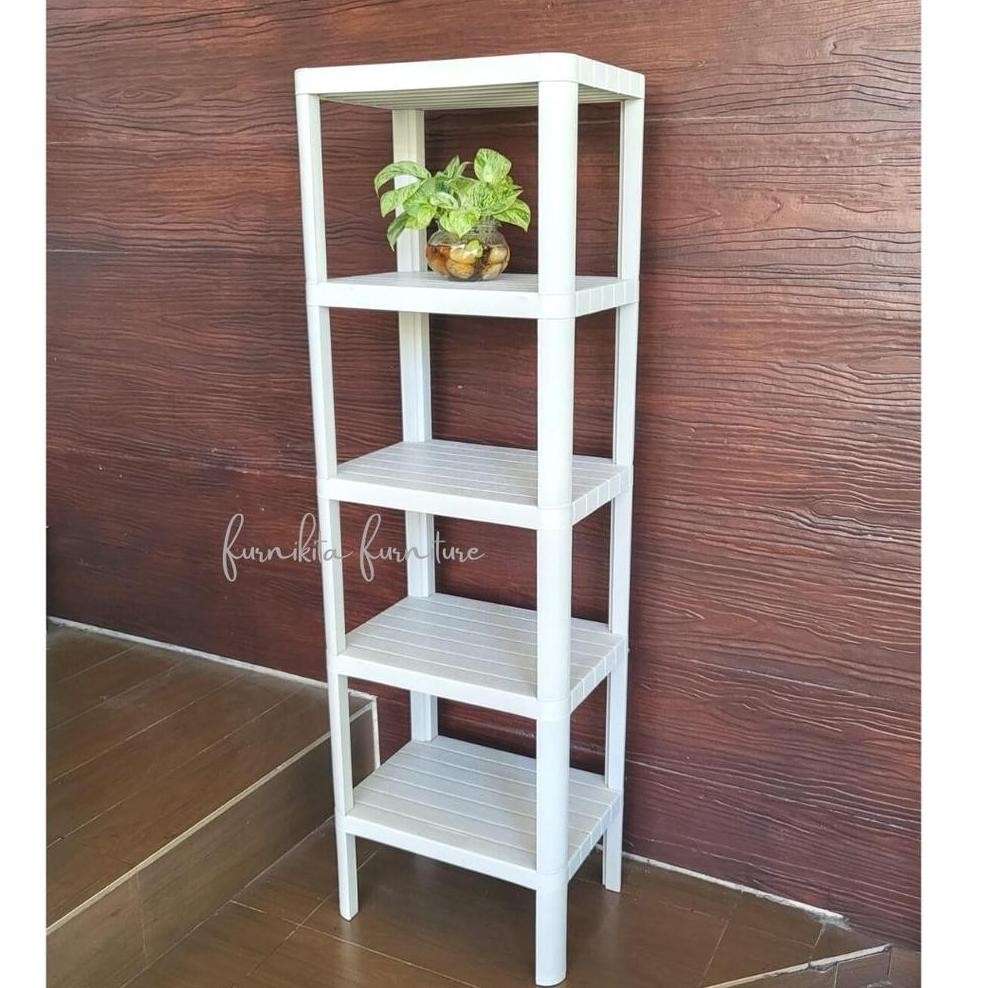 RAK SERBAGUNA PLASTIK / RAK POT BUNGA / RAK DAPUR / RAK KAMAR MANDI / NAKAS SERBAGUNA - RAKKU