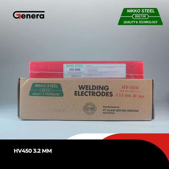 Kawat Las Nikko Steel Hv450 3.2 Mm X 300 Mm (5Kg) New Stok