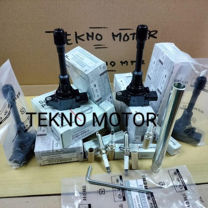 Busi Iridium 4Pc + Kunci Busi 1Pc + Busi Iridium 4 Pc Nissan Grand Livina 1.5Cc L10,Latio,March,Dats