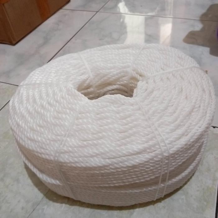 

Tali Tambang 5Mm 1Roll Tambang Putih Nylon Pe Original Dan Terpercaya
