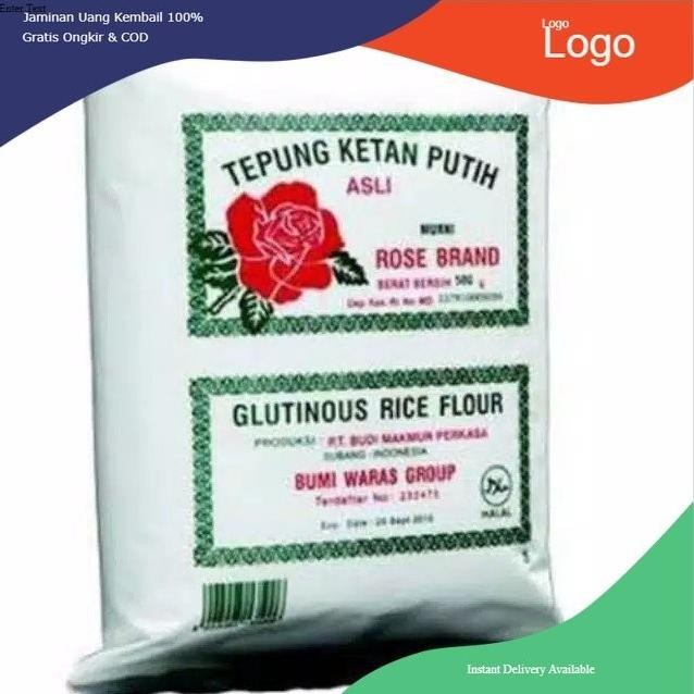 

Terlaris Tepung Beras Ketan Rose Brand 500 Gr / Tepung Ketan / Rose Brand