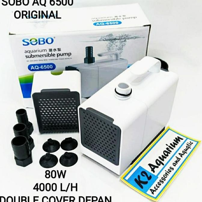 siap kirim sobo aq 6500 pompa filter 80w 4000 liter kolam koi hidroponik not 106